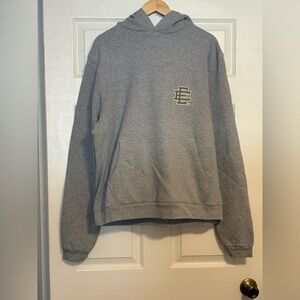 NWOT Eric Emanuel EE Basic Hoodie 'Heather Grey' Grey Logo Cream Outline XL